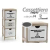 MOBILE CASSETTIERA LEGNO CON 3 CASSETTI ARREDAMENTI CUCINA PORTAOGGETTI MULTIUSO