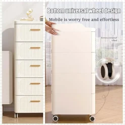 MOBILE CONTENITORE IN PLASTICA CON RUOTE 5 RIPIANI CASSETTI PER CAMERA SOGGIORNO INGRESSO