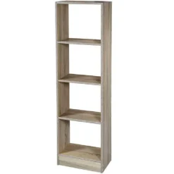 MOBILE LIBRERIA GAIA SCAFFALE 4 RIPIANI IN LEGNO COLOR ROVERE 40X24X137CM 769665