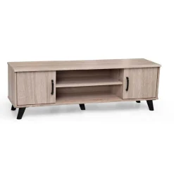 MOBILE PORTA TV ARES LEGNO ROVERE MODERNO 120X33X40CM CON 2 RIPIANI ANTE 796500