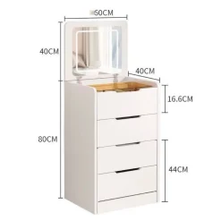 MOBILE TOELETTA POSTAZIONE TRUCCO CON SPECCHIO LUCI SGABELLO NASCOSTO CON CASSETTI