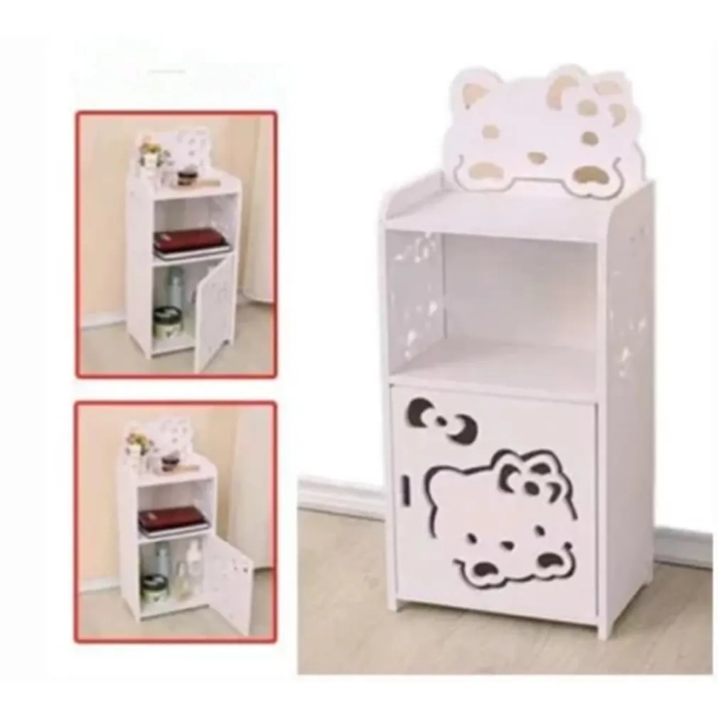 MOBILETTO DESIGN GATTO KITTY LEGNO COMODINO MODERNO PORTAOGGETTI SOGGIORNO CAMERA BAMBINI