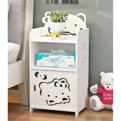 MOBILETTO DESIGN GATTO KITTY LEGNO COMODINO MODERNO PORTAOGGETTI SOGGIORNO CAMERA BAMBINI