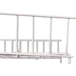 MOBILETTO IN METALLO PORTA OGGETTI 2 RIPIANI BIANCO SCAFFALE BAGNO 32X36CM 52530