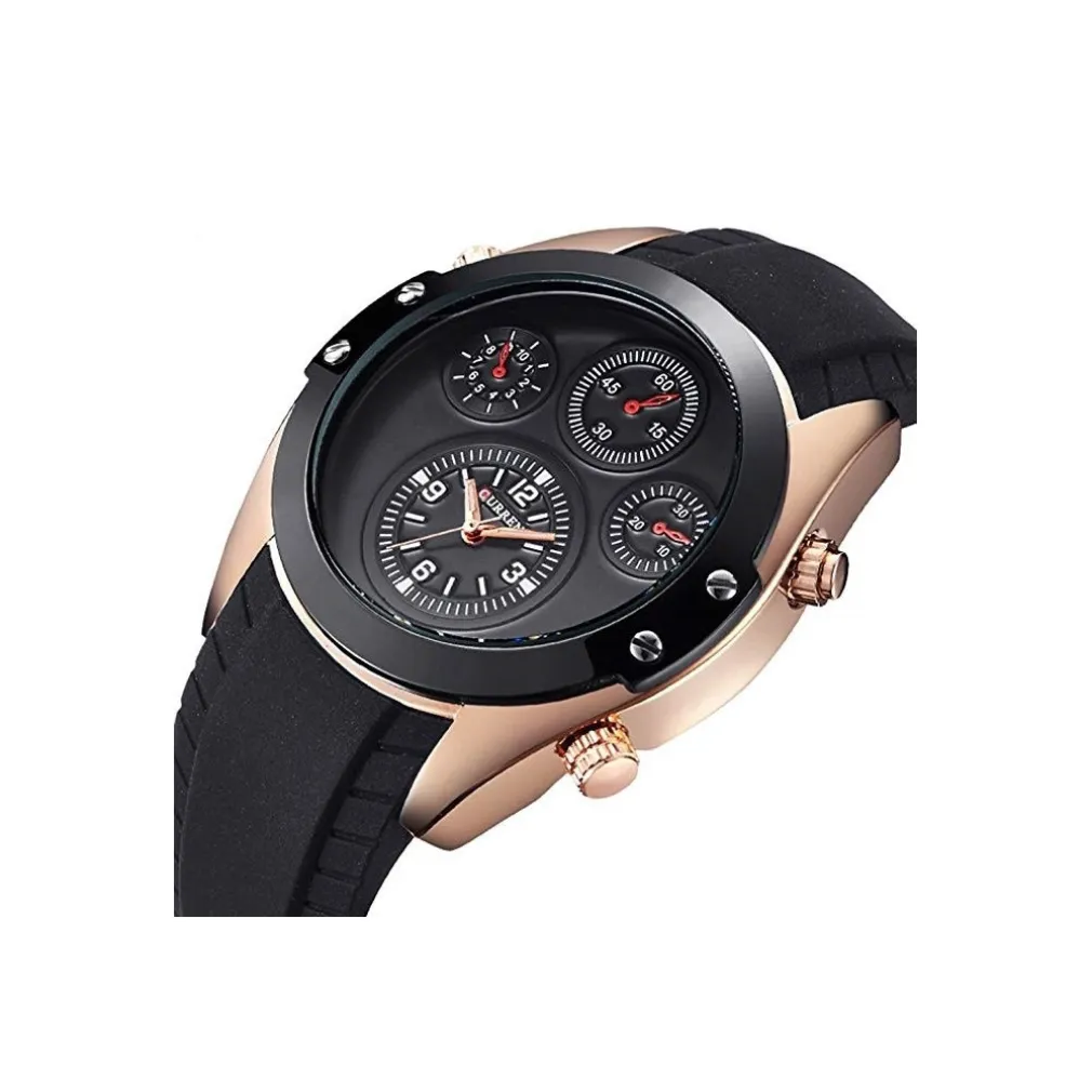 MODA UNICO DEL CRUSCOTTO CURREN POLSO OROLOGIO DA UOMO SILICONE DECOR 8141