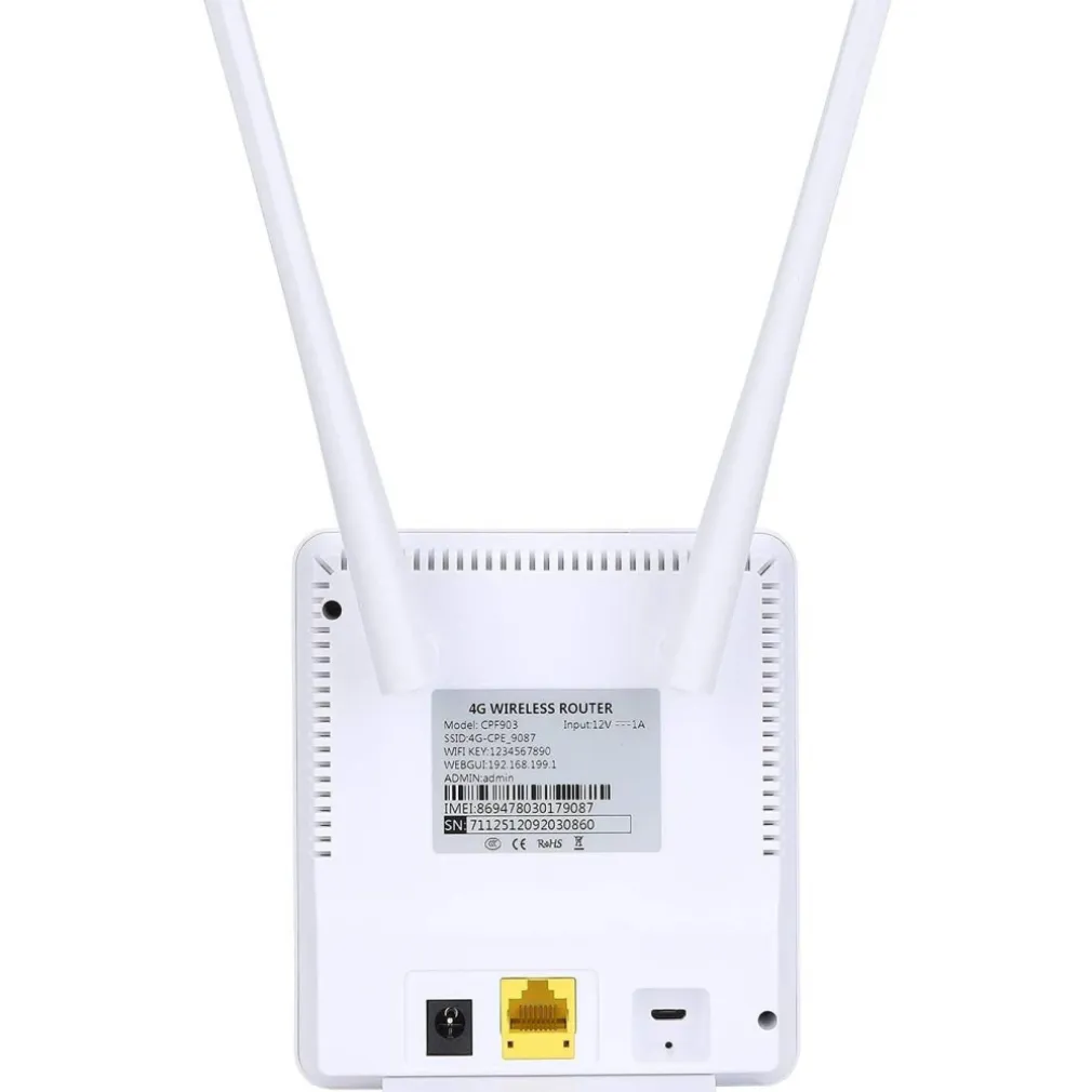 MODEM ROUTER PER SIM 4G LTE WIFI HOTSPOT DOPPIA ANTENNA PORTA LAN UNIVERSALE CPE