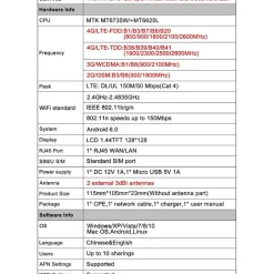 MODEM ROUTER PER SIM 4G LTE WIFI HOTSPOT DOPPIA ANTENNA PORTA LAN UNIVERSALE CPE
