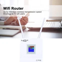 MODEM ROUTER PER SIM 4G LTE WIFI HOTSPOT DOPPIA ANTENNA PORTA LAN UNIVERSALE CPE