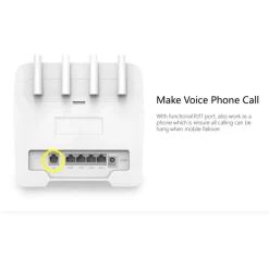 MODEM ROUTER WIRELESS VOLTE 4G LTE HOTSPOT SIM 4 ANTENNE PORTA LAN CPE 300MBPS