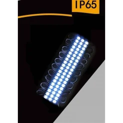 MODULO LED 12V 20 STRISCE 2835 LUCE BIANCO GHIACCIO 13000K IP65 ABT-2835-6114-FF