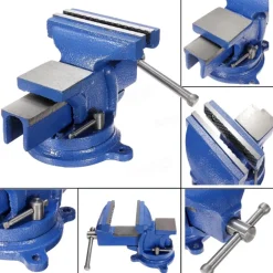 MORSA DA BANCO GIREVOLE 100 mm INCUDINE PROFESSIONALE IN GHISA E ACCIAIO