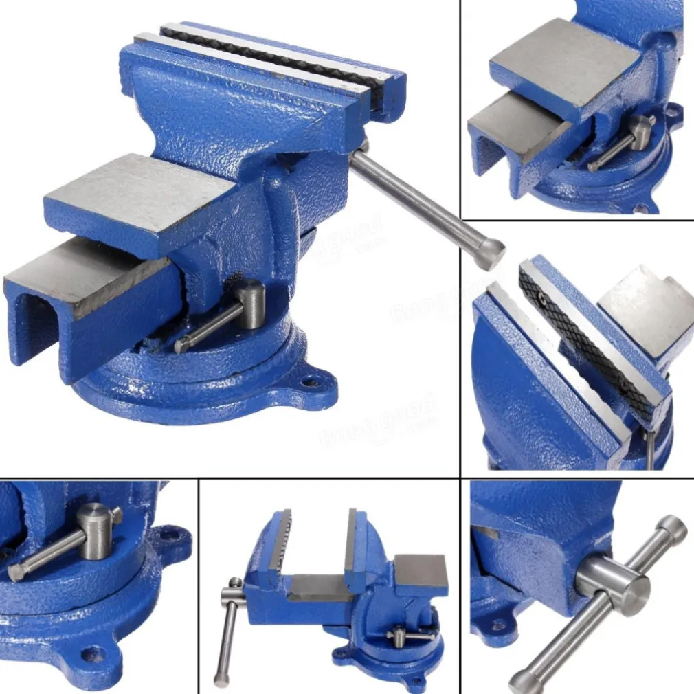 MORSA DA BANCO GIREVOLE 100 mm INCUDINE PROFESSIONALE IN GHISA E ACCIAIO