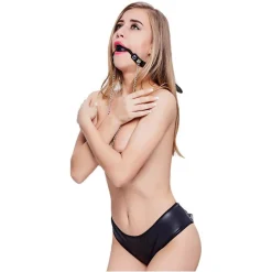 MORSO BONDAGE GAG BALL NERO FETISH INDOSSABILE BLACK PER UOMO E DONNA SEXY TOYS