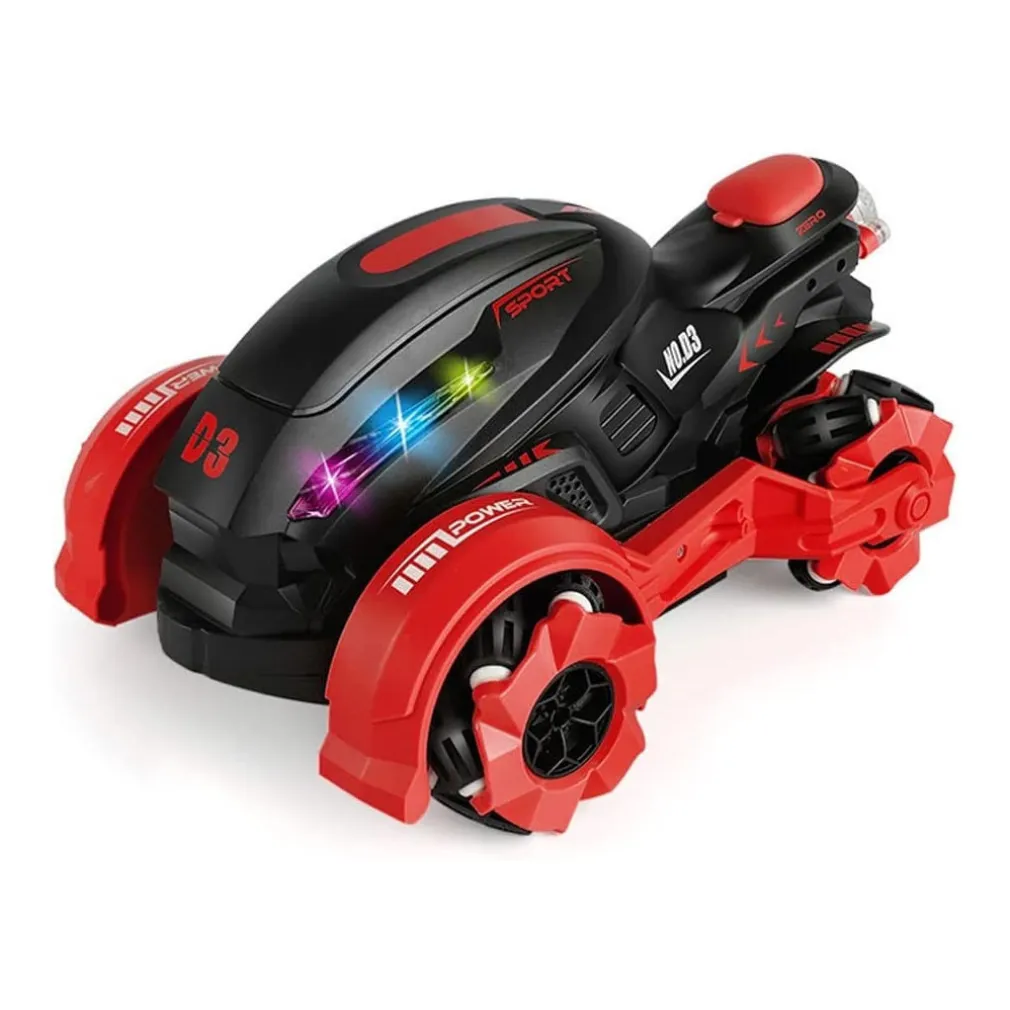 MOTOCICLETTA ACROBATICA TELECOMANDATA CON EFFETTO SONORO SPRUZZI D'ACQUA Q-D3