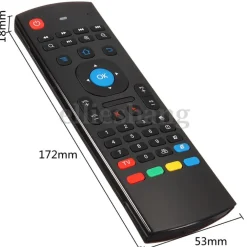 MOUSE E TASTIERA TELECOMANDO PER ANDROID TV BOX MX 3 U5E7 2.4GHZ SENZA FILI
