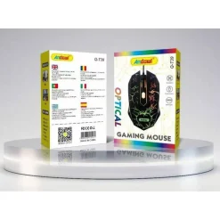 MOUSE GAMING DA GIOCO Q-T39 CABLATO USB LED 4200DPI AD ALTE PRESTAZIONI VELOCITÀ