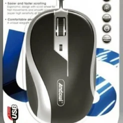 MOUSE OTTICO CON CAVO USB SILENZIOSO CABLATO PER COMPUTER PC NOTEBOOK QM80