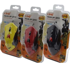 MOUSE OTTICO GAMING GIOCO WIRED CON FILO USB 2.0 DPI REGOLABILE 800/2400 GM8002