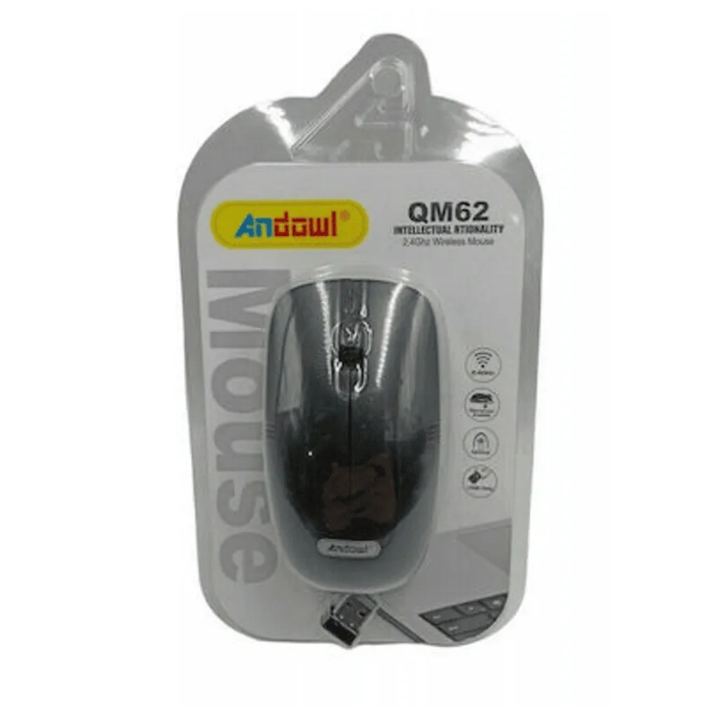 MOUSE OTTICO SENZA FILI WIRELESS 2.4GHZ RICETRASMETTITORE USB PER COMPUTER QM62