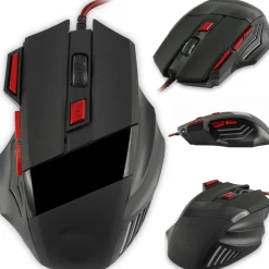 MOUSE PROFESSIONALE GAMING 3200 DPI 7 TASTI USB OTTICO LAPTOP VIDEOGIOCHI Q-802