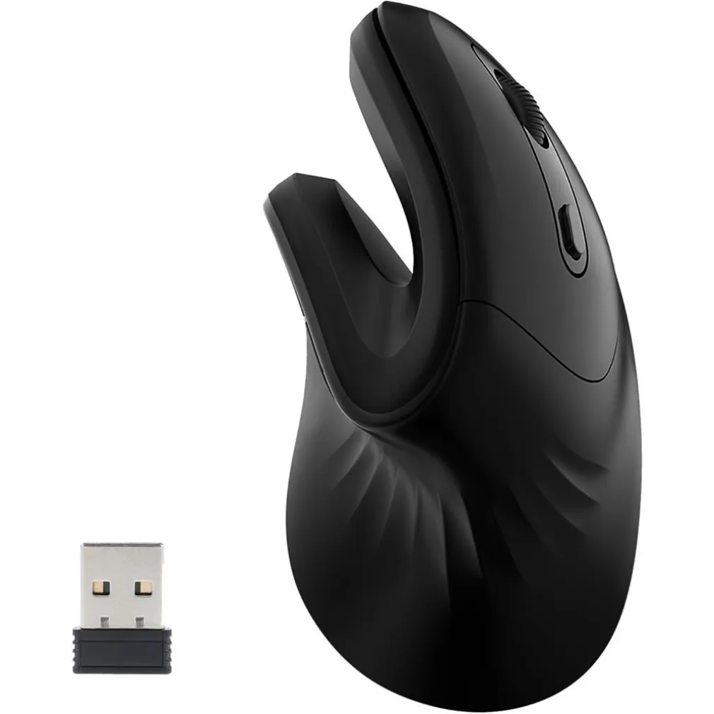 MOUSE VERTICALE PER MANO DESTRA DA GIOCO ERGONOMICO POLSO OTTICO PER PC NERO