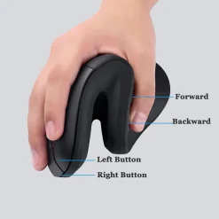MOUSE VERTICALE PER MANO DESTRA DA GIOCO ERGONOMICO POLSO OTTICO PER PC NERO