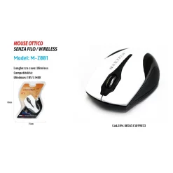 MOUSE WIFI PC COMPUTER USB2.0 SENZA FILI WIRELESS 2.4 GHZ MAXTECH WIN-IOS M-Z001