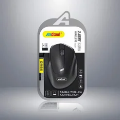 MOUSE WIRELESS ERGONOMICO 2.4GHZ SENZA FILI 1600 DPI SMART CONNECT PER PC QM66