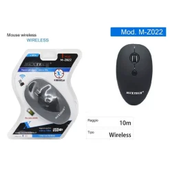 MOUSE WIRELESS SENZA FILO 4000DPI RICARICABILE 10MT RAGGIO PORTATA PER PC M-Z022
