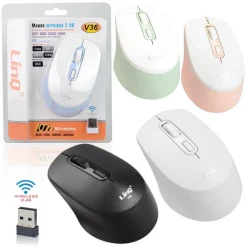 MOUSE WIRELESS V36 SENZA FILI 2.4GHZ 800-1200-1600DPI NOTEBOOK SUPPORTO OS WINDOWS