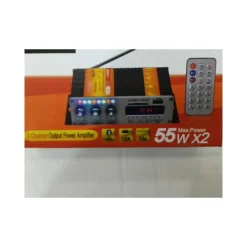 MPLIFICATORE AUDIO AUX USB MP3 CASA AUTO 2 CANALI STEREO 55W BLUETOOTH 3188 BT