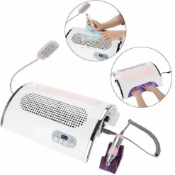 MULTIFUNZIONE ASPIRATORE FRESA LAMPADA MANICURE PEDICURE UNGHIE ESTETISTA