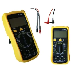 MULTIMETRO DIGITALE TESTER PROFESSIONALE VOLT AMPERE OHM FARAD PUNTALI VC890D