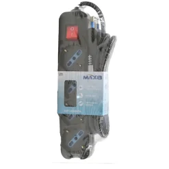 MULTIPRESA 4 USCITE UNIVERSALI SCHUKO SPINA 16A CAVO 1.5MT NERO INTERRUTORE 80097N