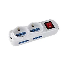 Multipresa elettrica ciabatta 6 posti con interruttore cavo 1,5MT con spina 16A