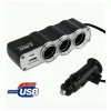 MULTIPRESA MOLTIPLICATORE 3 PRESE ACCENDISIGARI 12/24 VOLT PRESA USB PER AUTO