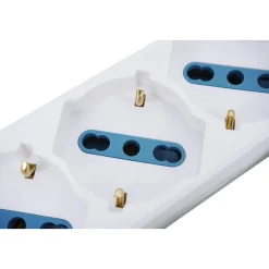 MULTIPRESA SHUKO BIPASSO 10 E 16 AMP 5 POSTI CIABATTA ELETTRICA CON INTERRUTTORE