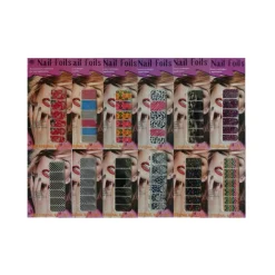 NAIL ART PATCH 48 STICKERS DECORAZIONE ADESIVA PER UNGHIE NO SMALTO FOILS NAILS