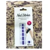 NAIL ART STICKERS VIOLA ARGENTO GLITTER 12 DECORAZIONI ADESIVA PEEL OFF UNGHIE