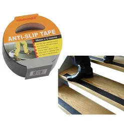 NASTRO ADESIVO ANTISCIVOLO PER SCALE LEGNO PAVIMENTO INTERNO ESTERNI 5MT 50MM