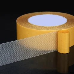 NASTRO ADESIVO IN FIBRA DI VETRO A DOPPIA FACCIATA FORTE FISSAGGIO TAPPETO PELLE 10MTX5CM