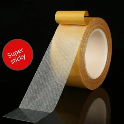 NASTRO ADESIVO IN FIBRA DI VETRO A DOPPIA FACCIATA FORTE FISSAGGIO TAPPETO PELLE 10MTX5CM