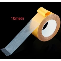 NASTRO ADESIVO IN FIBRA DI VETRO A DOPPIA FACCIATA FORTE FISSAGGIO TAPPETO PELLE 10MTX5CM
