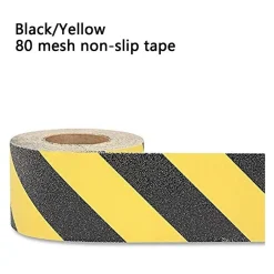 NASTRO ANTISCIVOLO ALTA RESISTENZA SICUREZZA ANTIATTRITO BATTISTRADA 2,5CMX5MT NERO/GIALLO
