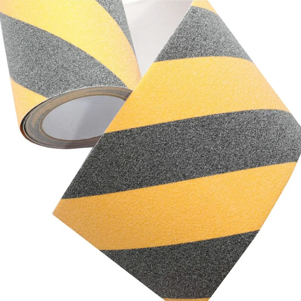 NASTRO ANTISCIVOLO ALTA RESISTENZA SICUREZZA ANTIATTRITO BATTISTRADA 2,5CMX5MT NERO/GIALLO