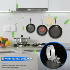 NASTRO BIADESIVO TRASPARENTE MILLEUSI ADESIVO ATTACCA TUTTO 3CM X 2 MT ACRILICO