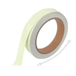 NASTRO LUMINOSO ADESIVO FLUORESCENTE SICUREZZA IMPERMEABILE LUCE VERDE 5MT X 3CM