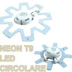 NEON T9 LED CIRCOLARE 5W 9W 12W 15W 220V ROTONDO PER CAMBIO G10Q - 2GX13 +DRIVER