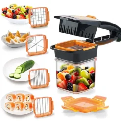 NICER DICER QUICK AFFETTA VERDURE 7 PEZZI MULTIFUNZIONE CUCINA VERDURA FRUTTA