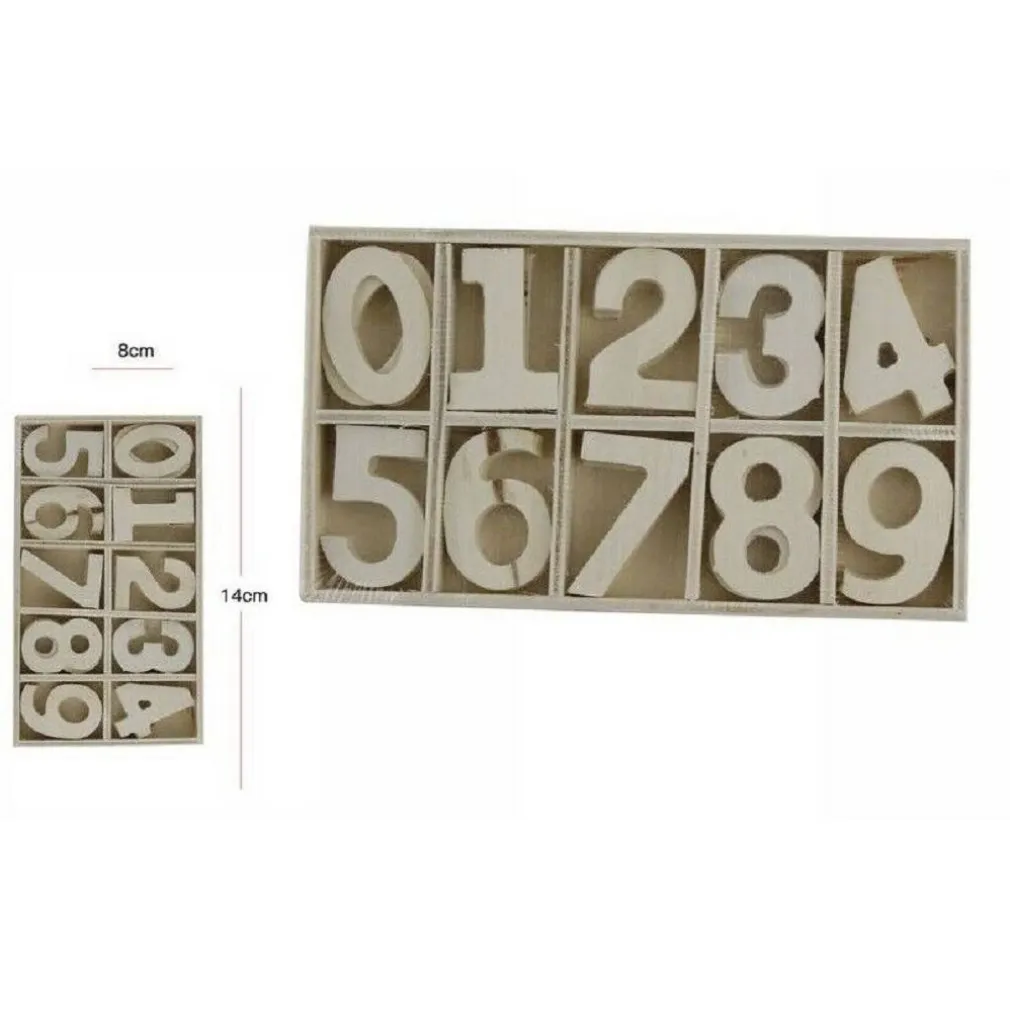 NUMERI IN LEGNO 60 PEZZI DECOUPAGE LAVORETTI SCUOLA 3CM SPESSORE 1MM DECORAZIONI